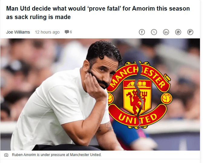 曝阿莫林帅位暂时安全 新季失欧冠席位可容忍+无欧战致命